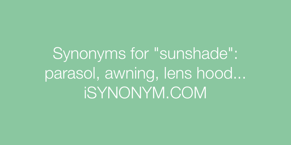 Synonyms sunshade