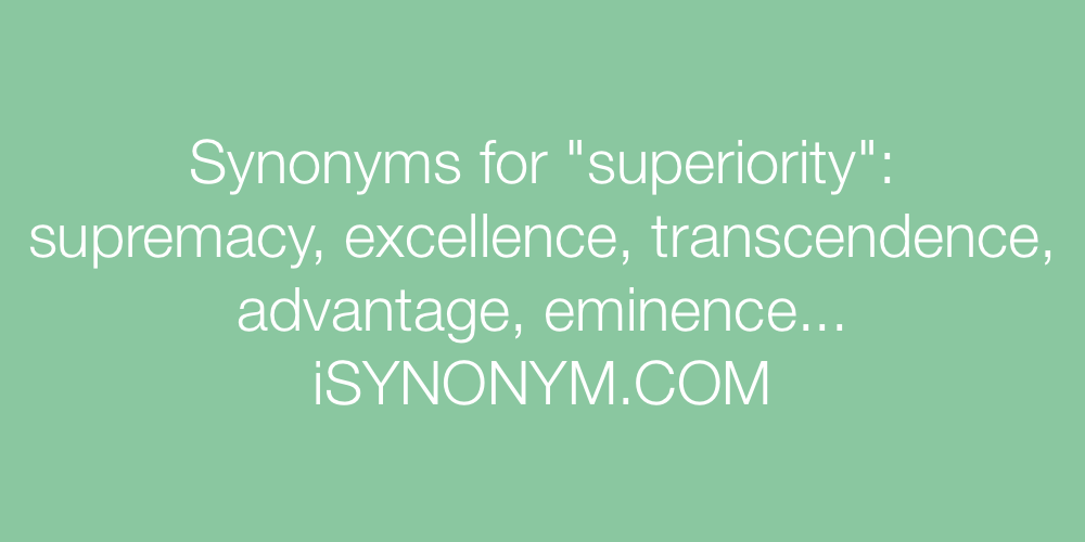 Synonyms superiority