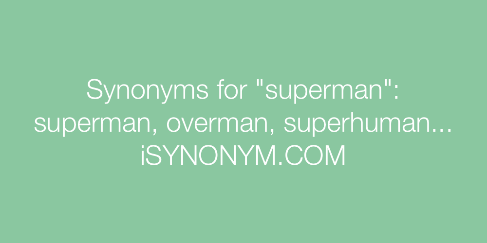Synonyms superman