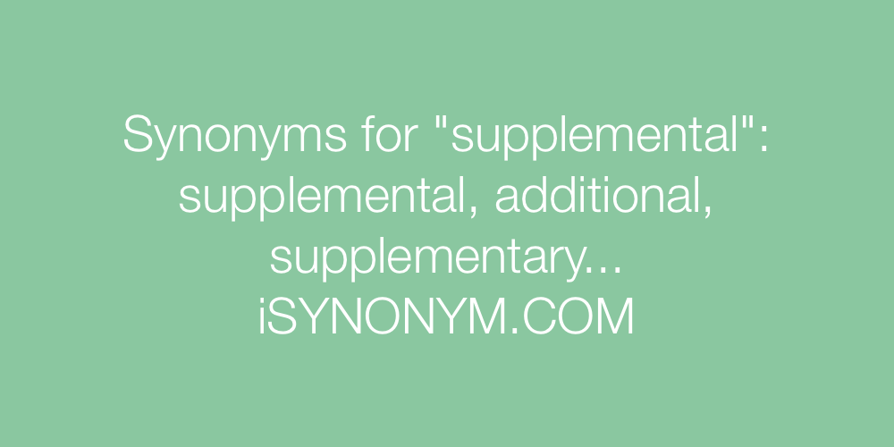 Synonyms supplemental