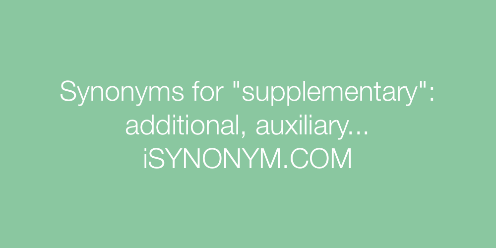 Synonyms supplementary