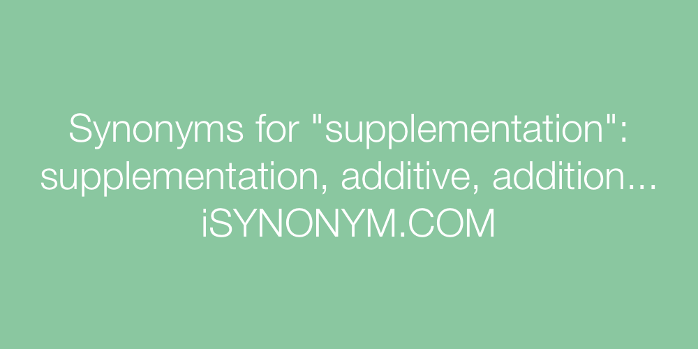 Synonyms supplementation