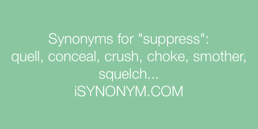 Synonyms suppress