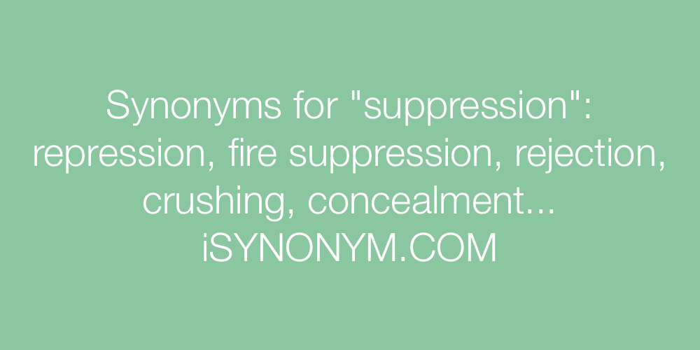 Synonyms suppression
