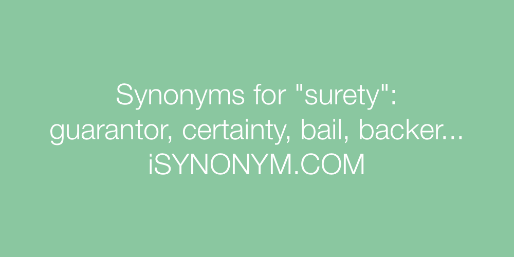 Synonyms surety