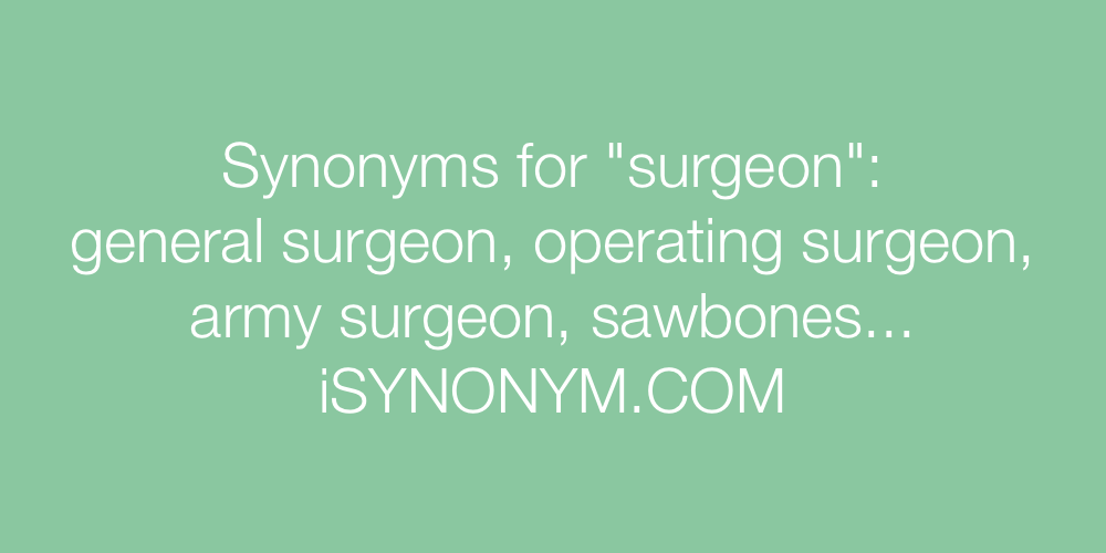 Synonyms surgeon