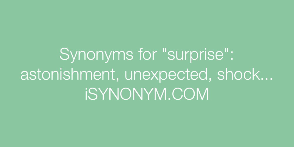 Synonyms surprise