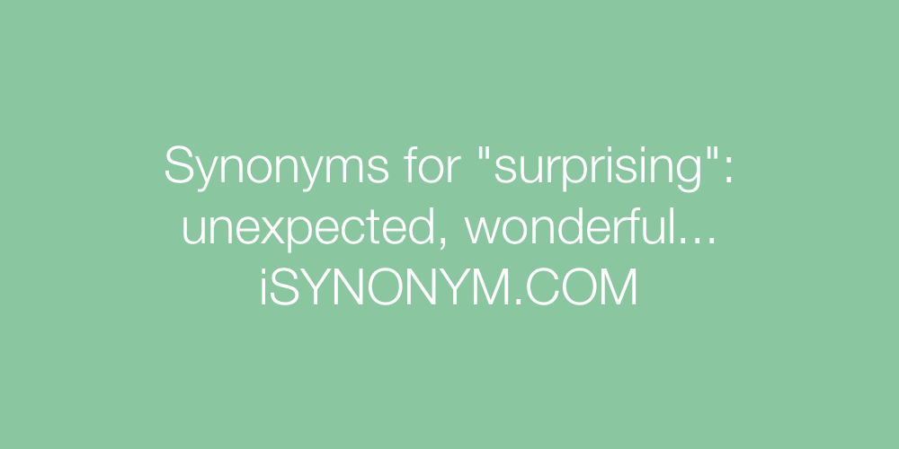 Synonyms surprising