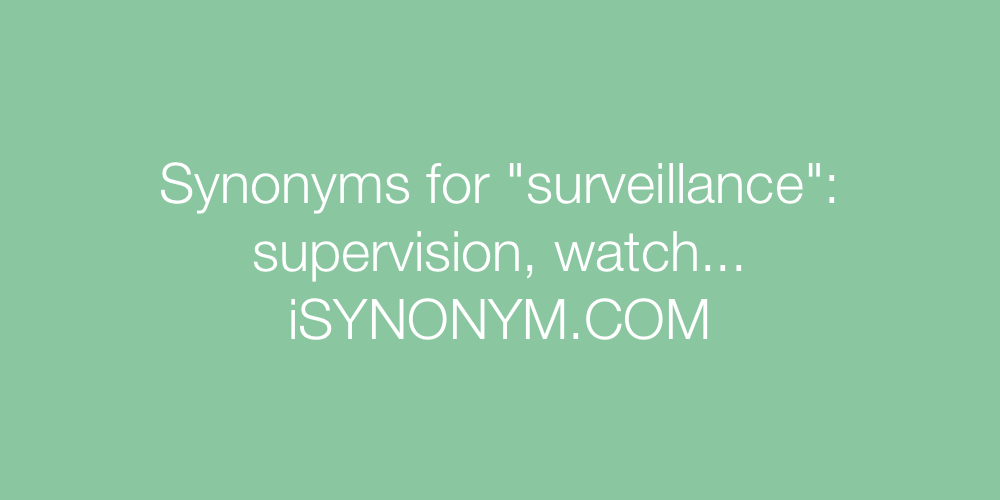 Synonyms surveillance