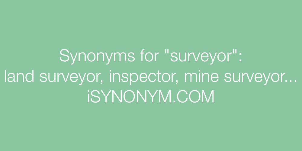 Synonyms surveyor