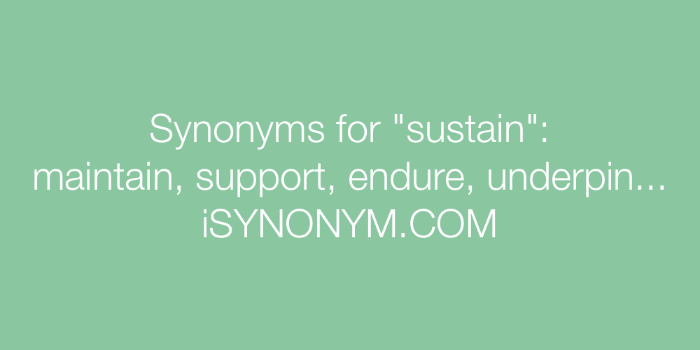 Synonyms sustain