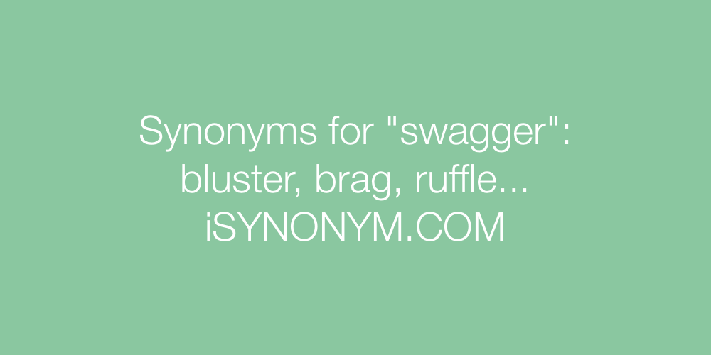 Synonyms swagger