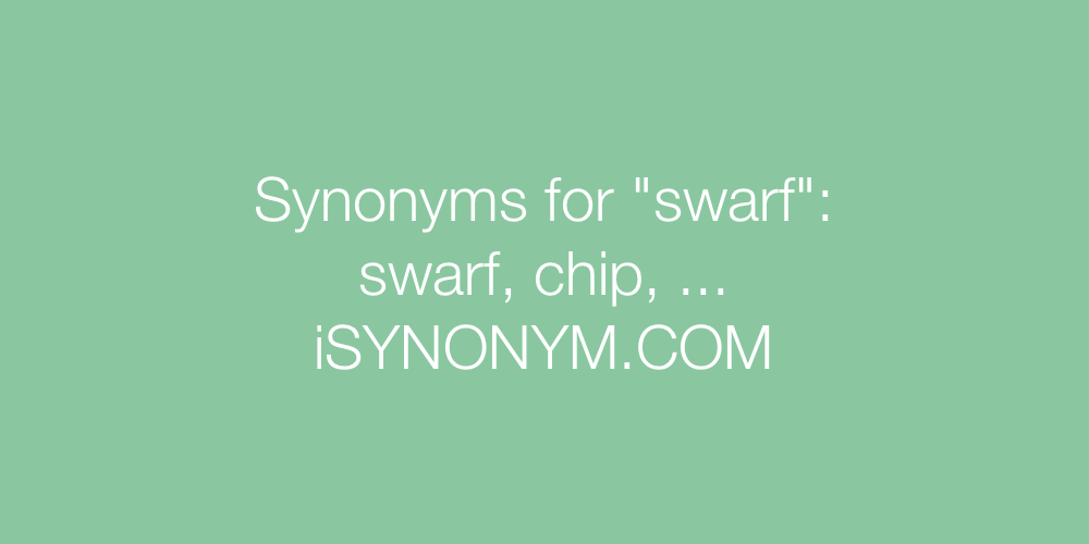 Synonyms swarf