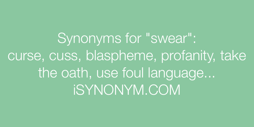 Synonyms swear