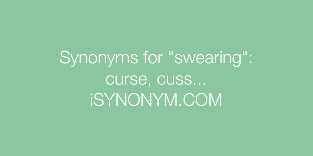 Synonyms swearing