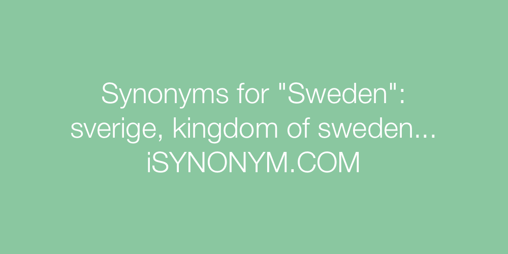 Synonyms Sweden