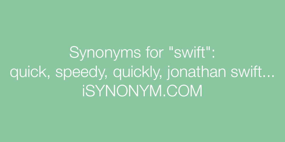 Synonyms swift