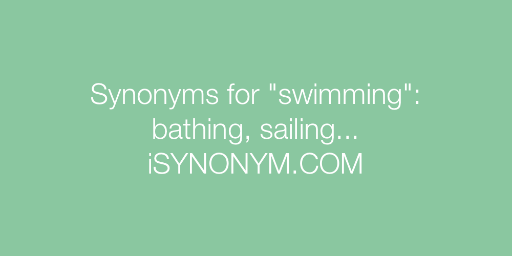 Synonyms swimming