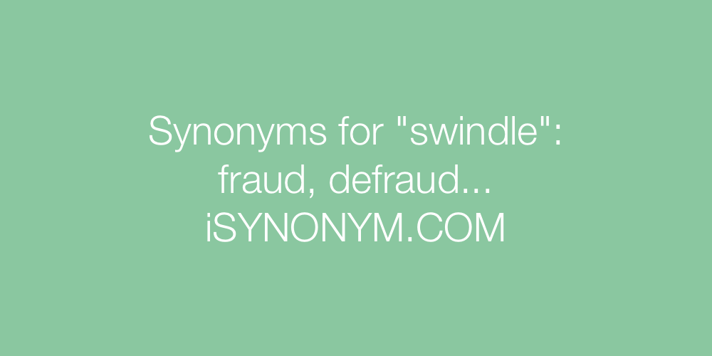 Synonyms swindle