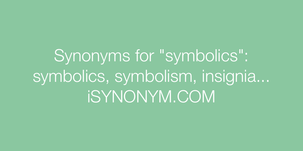 Synonyms symbolics