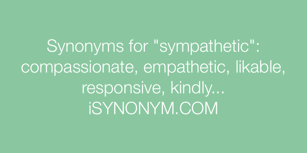Synonyms sympathetic