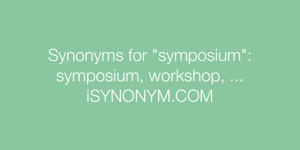 Synonyms symposium