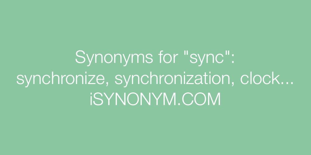 Synonyms sync