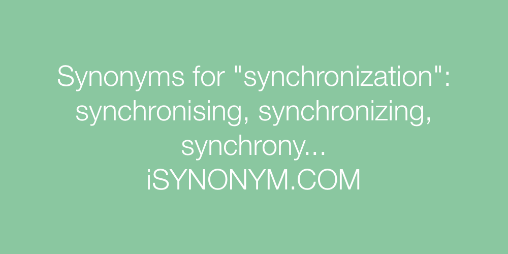 Synonyms synchronization