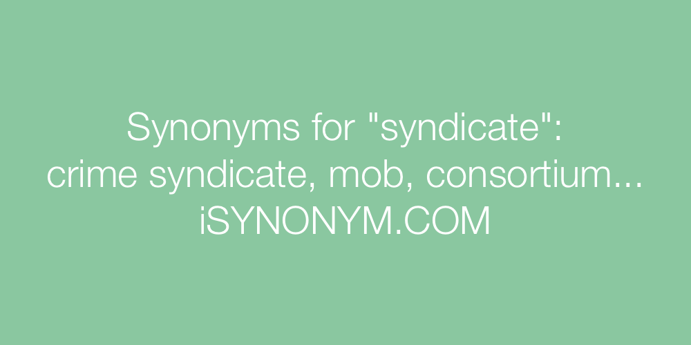 Synonyms syndicate