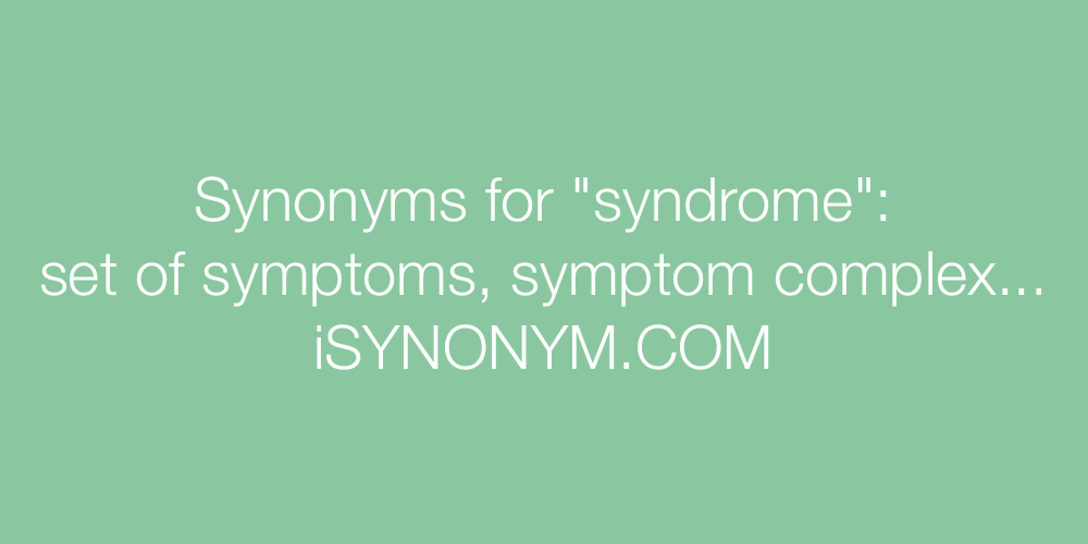 Synonyms syndrome