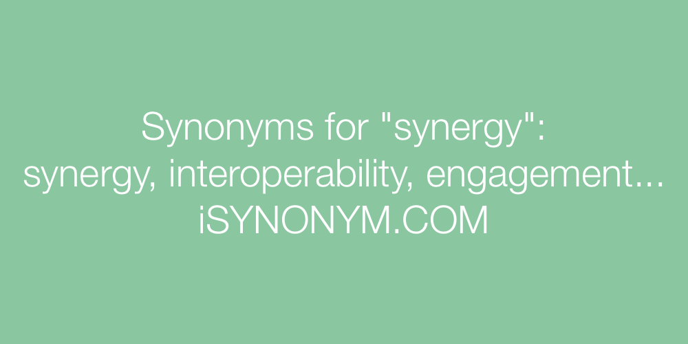 Synonyms synergy