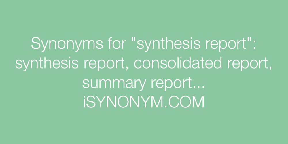 Synonyms synthesis report