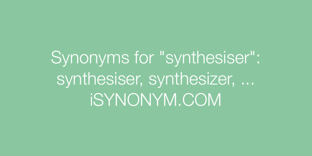 Synonyms synthesiser