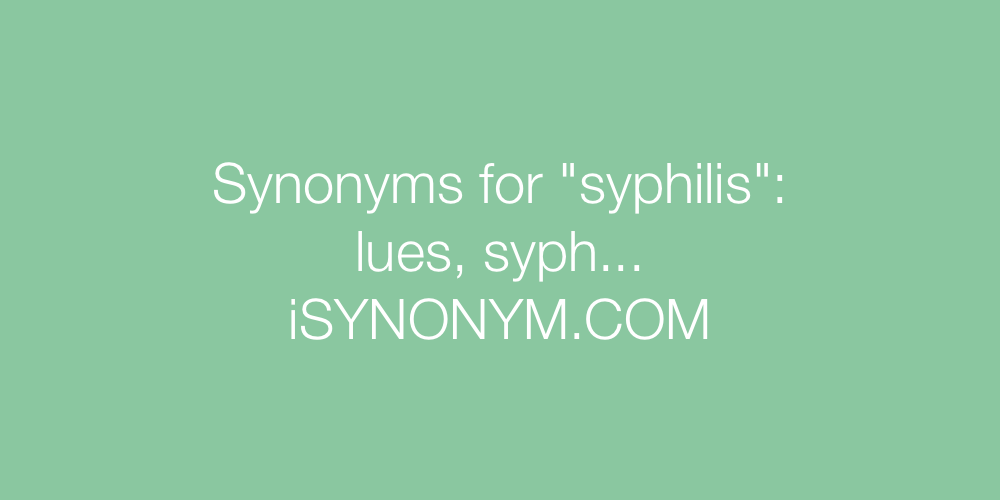 Synonyms syphilis