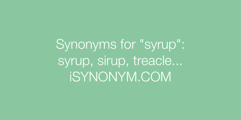 Synonyms syrup