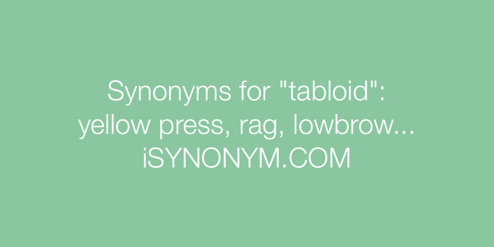Synonyms tabloid