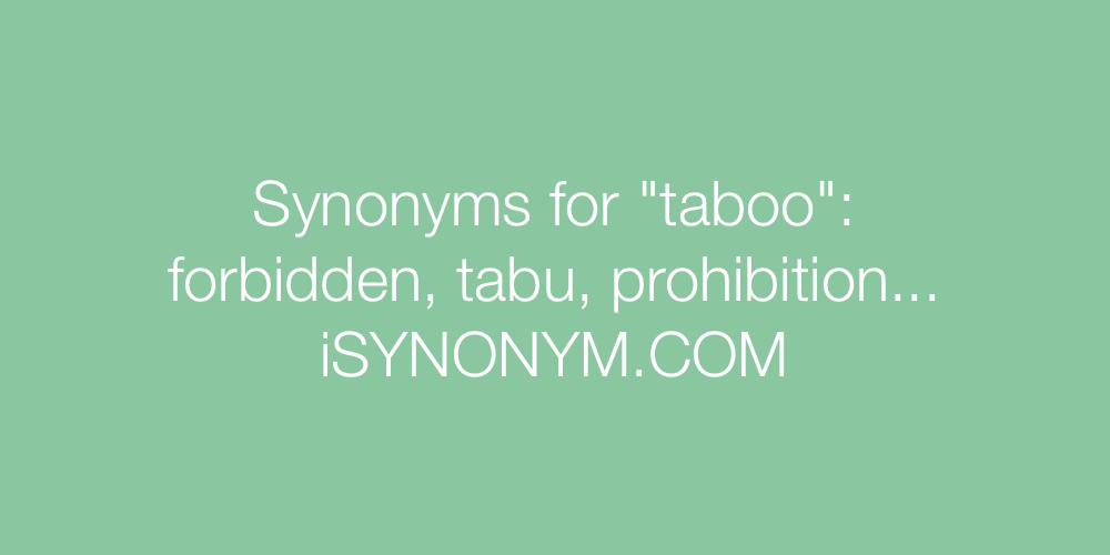 Synonyms taboo