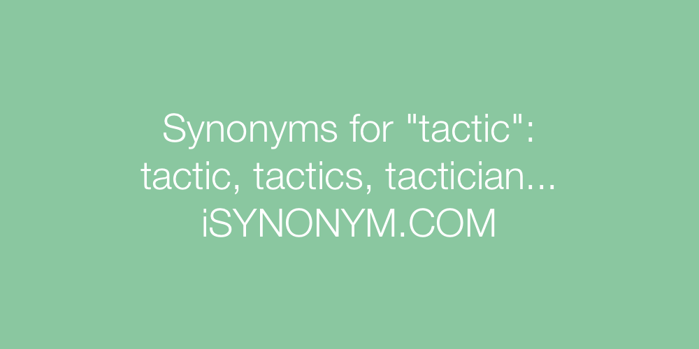 Synonyms tactic