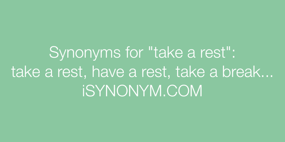 Synonyms take a rest