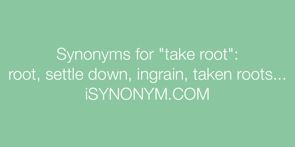 Synonyms take root