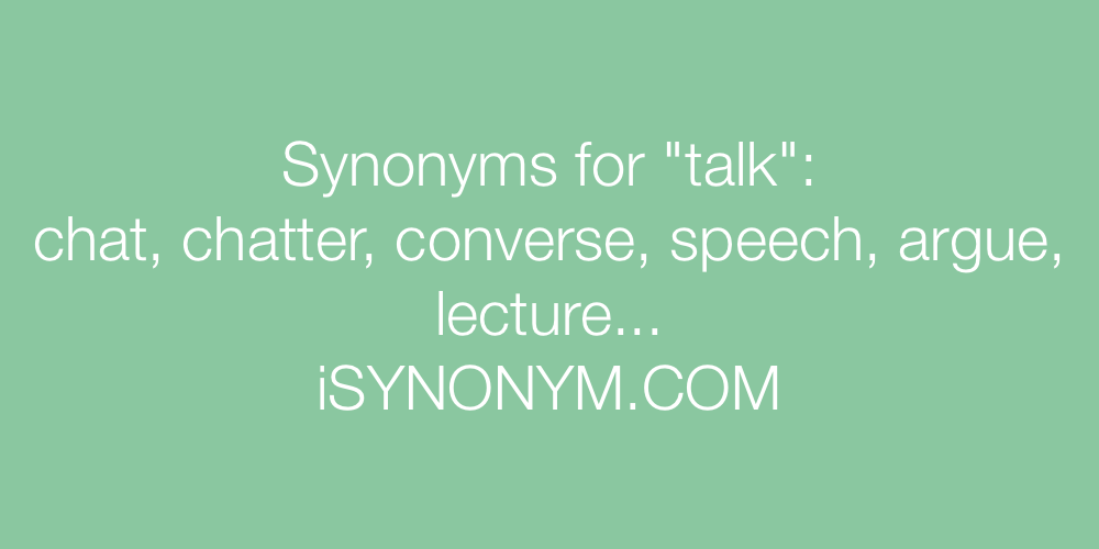 Synonyms talk
