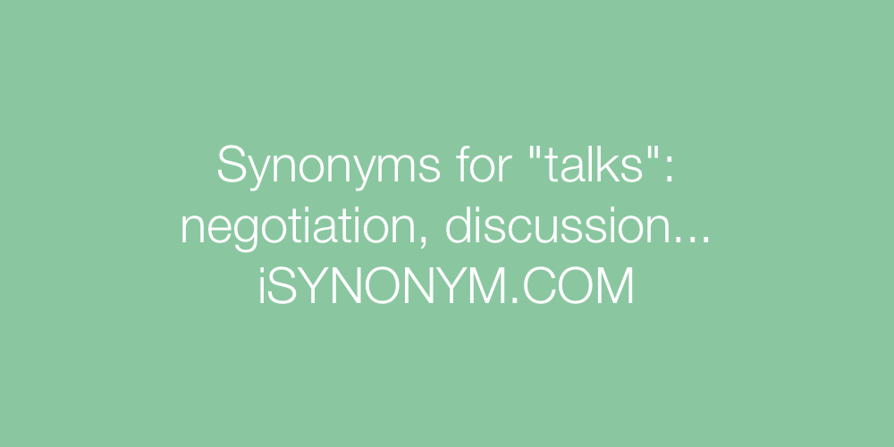 Synonyms talks