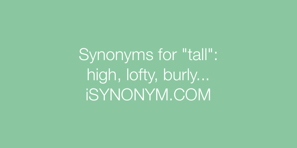 Synonyms tall