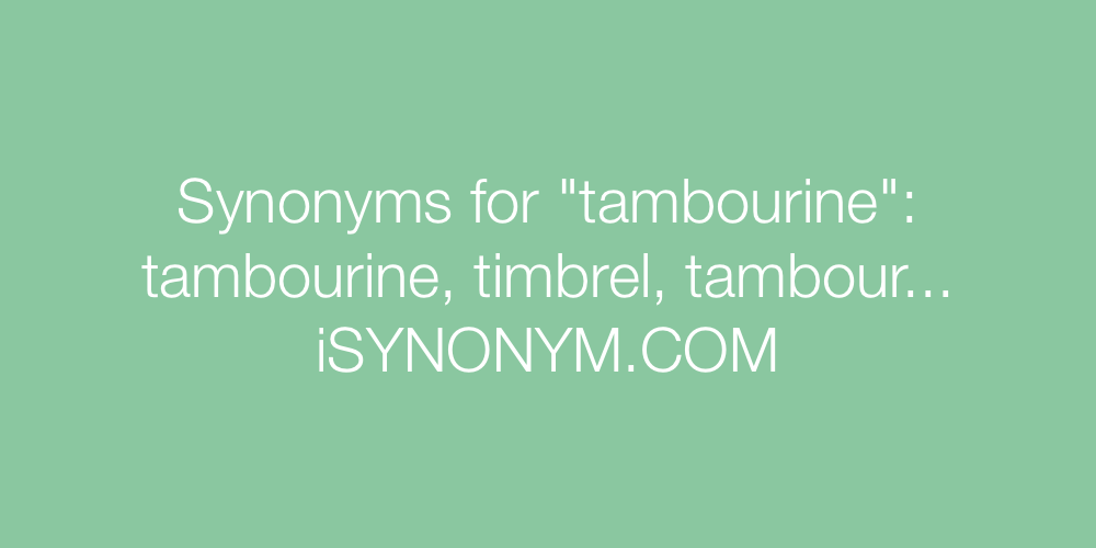 Synonyms tambourine