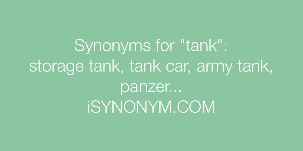 Synonyms tank