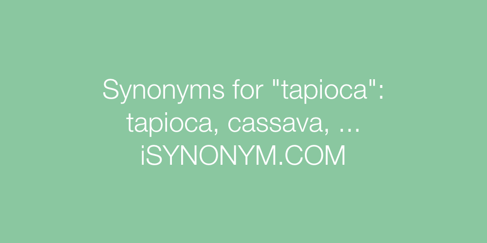 Synonyms tapioca
