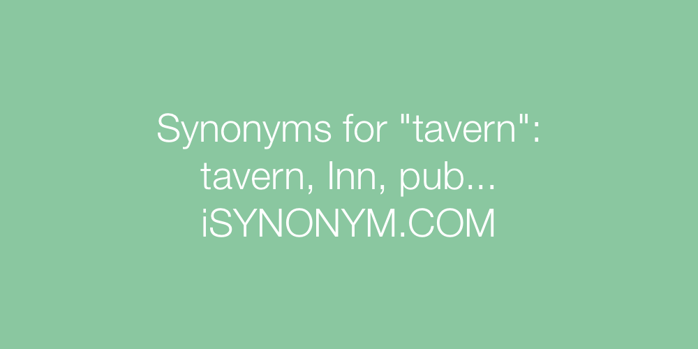 Synonyms tavern