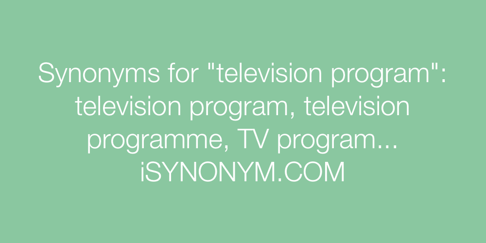 Synonyms television program