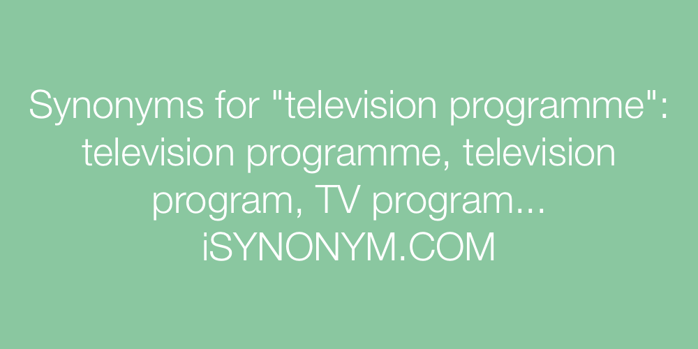 Synonyms television programme