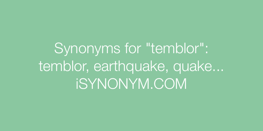 Synonyms temblor